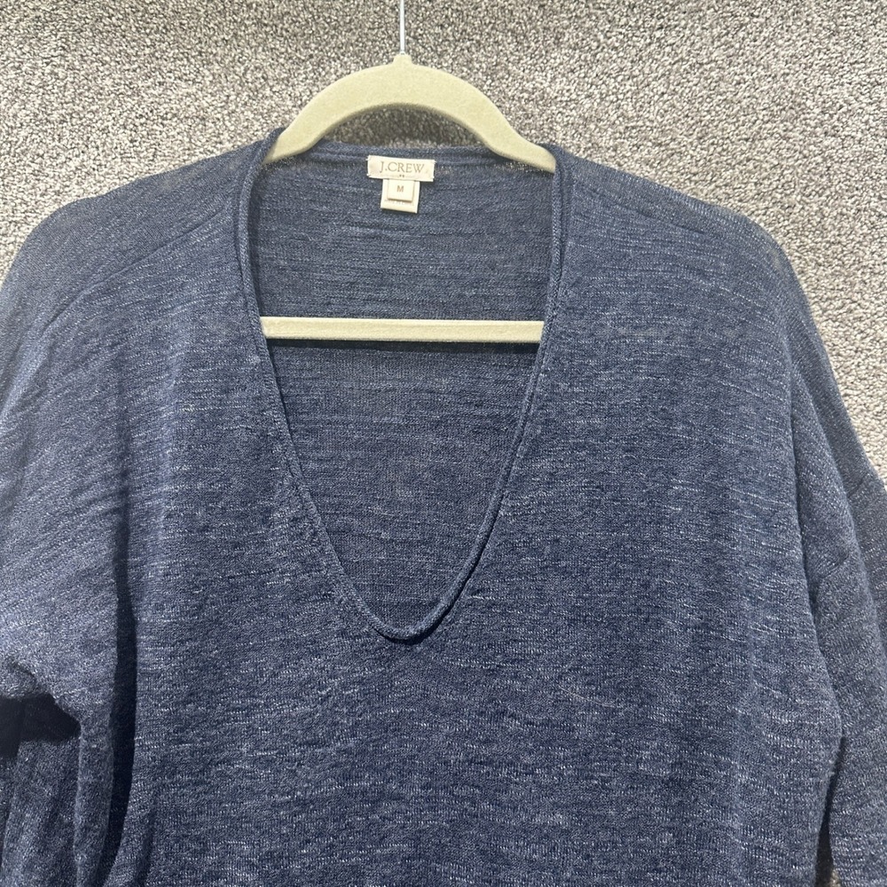 J. Crew Navy Blue V-Neck Sweater - Picture 6 of 11